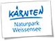Logo des Naturparks Weissensee in Kärnten, Österreich.